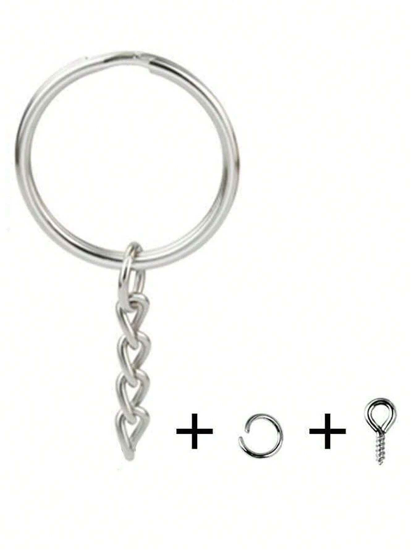 30PC KEYCHAIN RINGS Wildflower Vintage