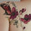 Thumbnail: 1 SHEET FLOWER/BUTTERFLY TATTOO TRANSFER
