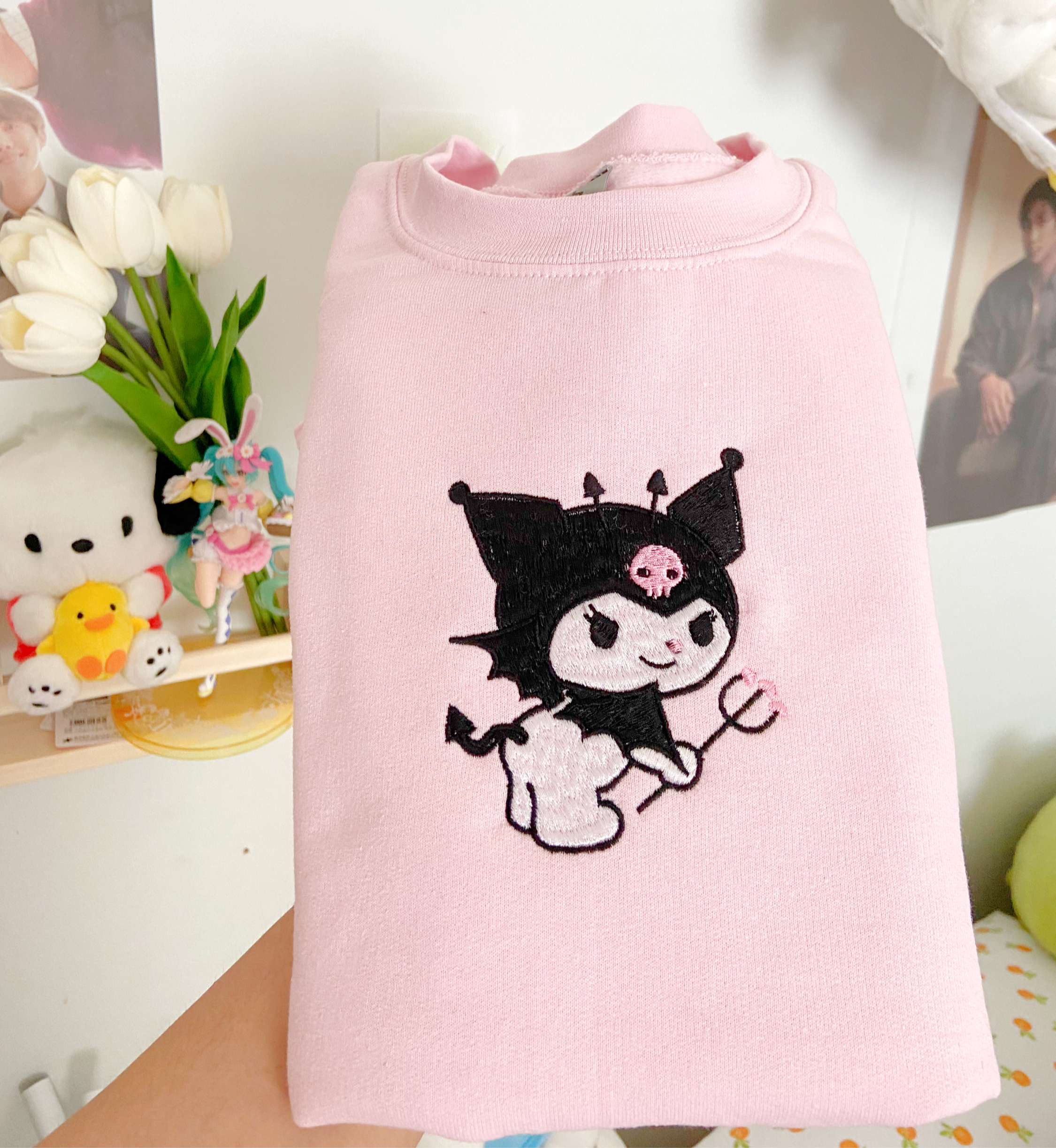 Kuromi Devil Embroidered Crewneck