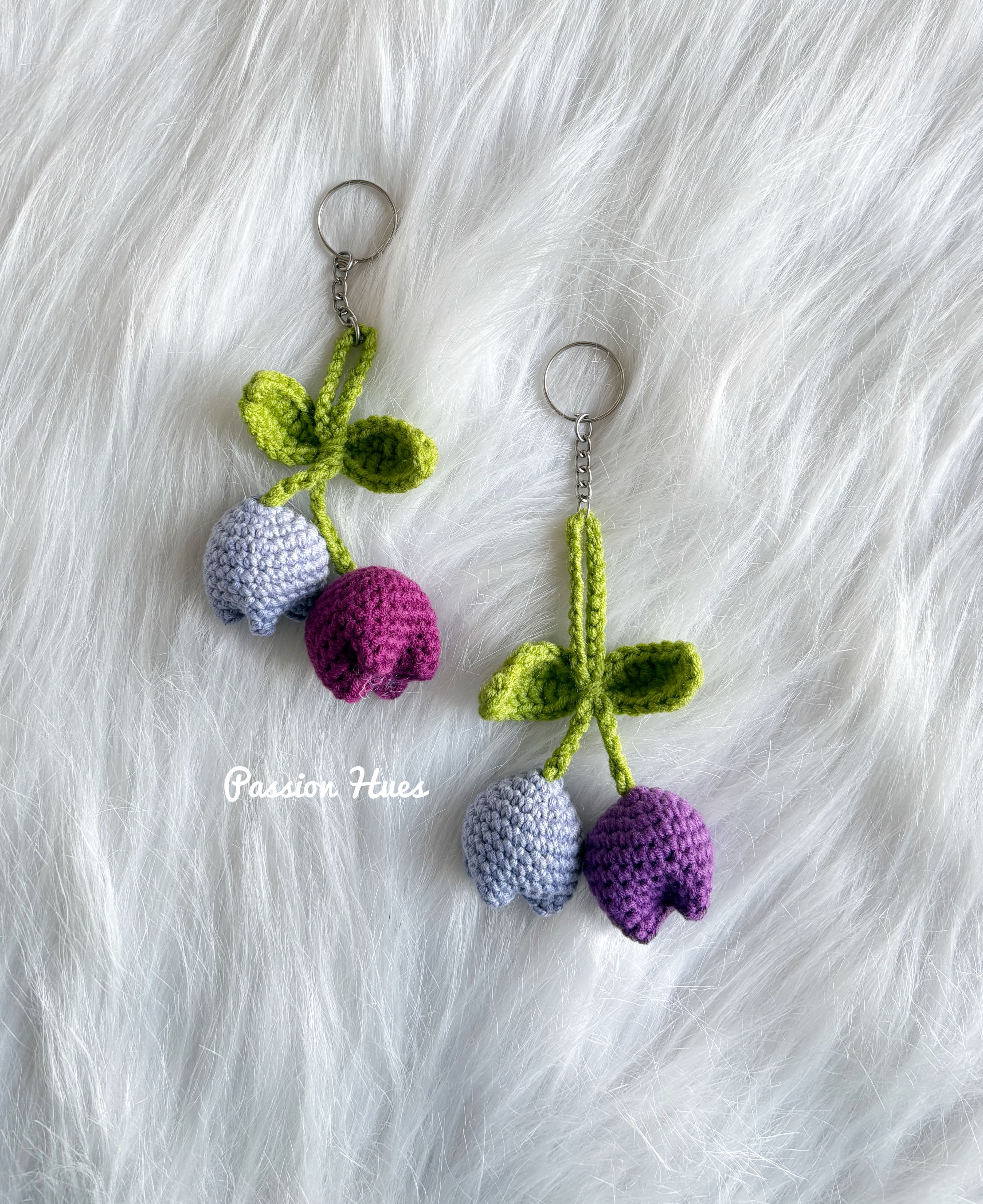 Crochet Tulip Keychain
