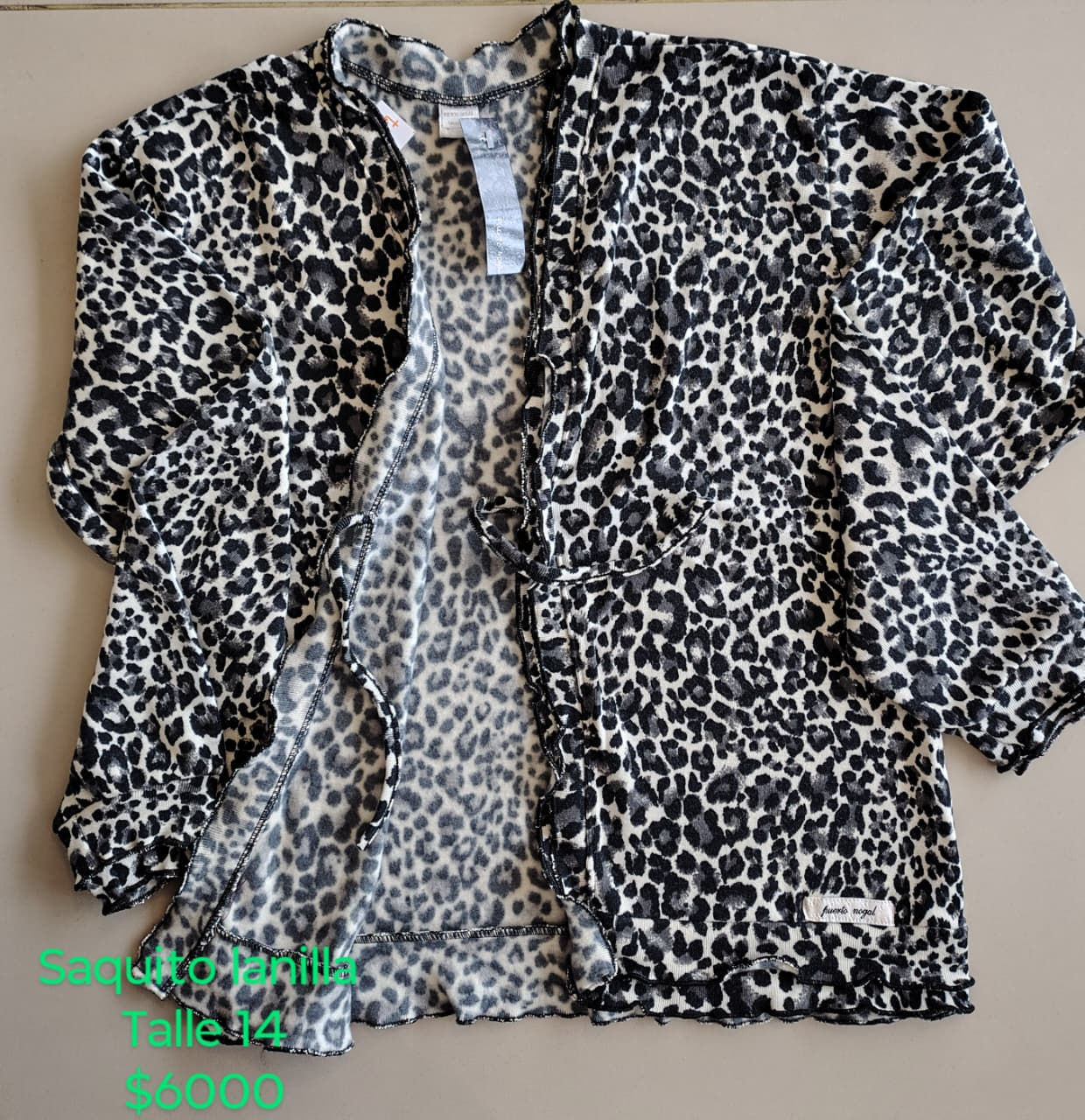 Saco de lanilla talle 6