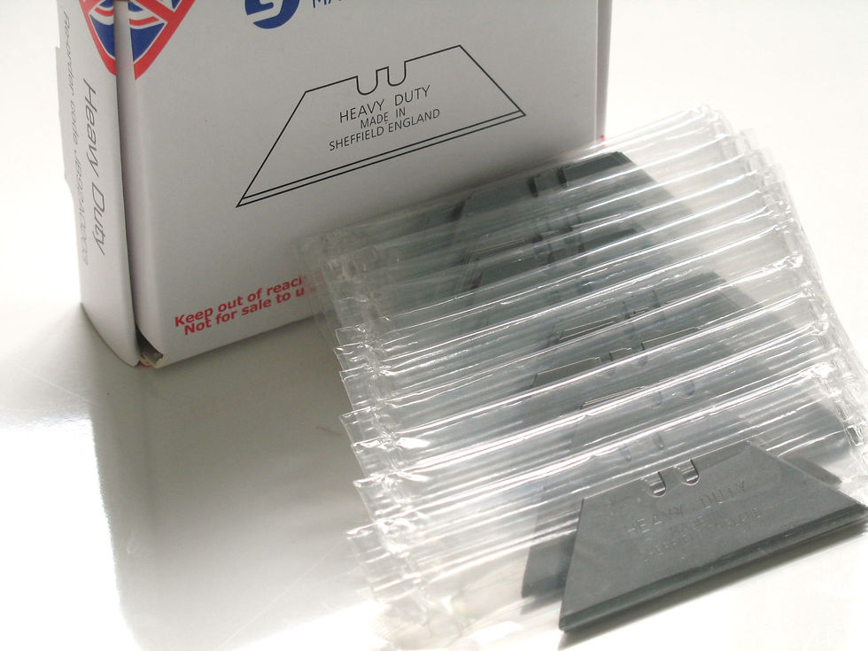 Thumbnail: 100 x IND92A Heavy Duty Utility Trimming Knife Blades Made In Sheffield England