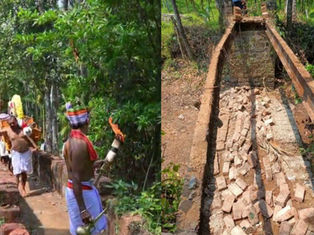 ದೈವದ ಭಂಡಾರ ಮೆರವಣಿಗೆ ವೇಳೆ ಕಾಲು ಸಂಕ ಕುಸಿತ; ಎಂಟು ಮಂದಿಗೆ ಗಾಯ