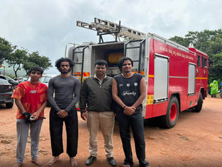 ಕೊಡಗು: ಮಲ್ಲಳ್ಳಿ ಜಲಪಾತದಲ್ಲಿ ಪ್ರವಾಹಕ್ಕೆ ಸಿಲುಕಿದ್ದ ಆಂಧ್ರದ ಇಬ್ಬರು ವಿದ್ಯಾರ್ಥಿಗಳ ಸಾಹಸಮಯ ರಕ್ಷಣೆ