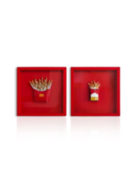 Quadros Tasty Capitalism | Feito com batatas e cigarros reais