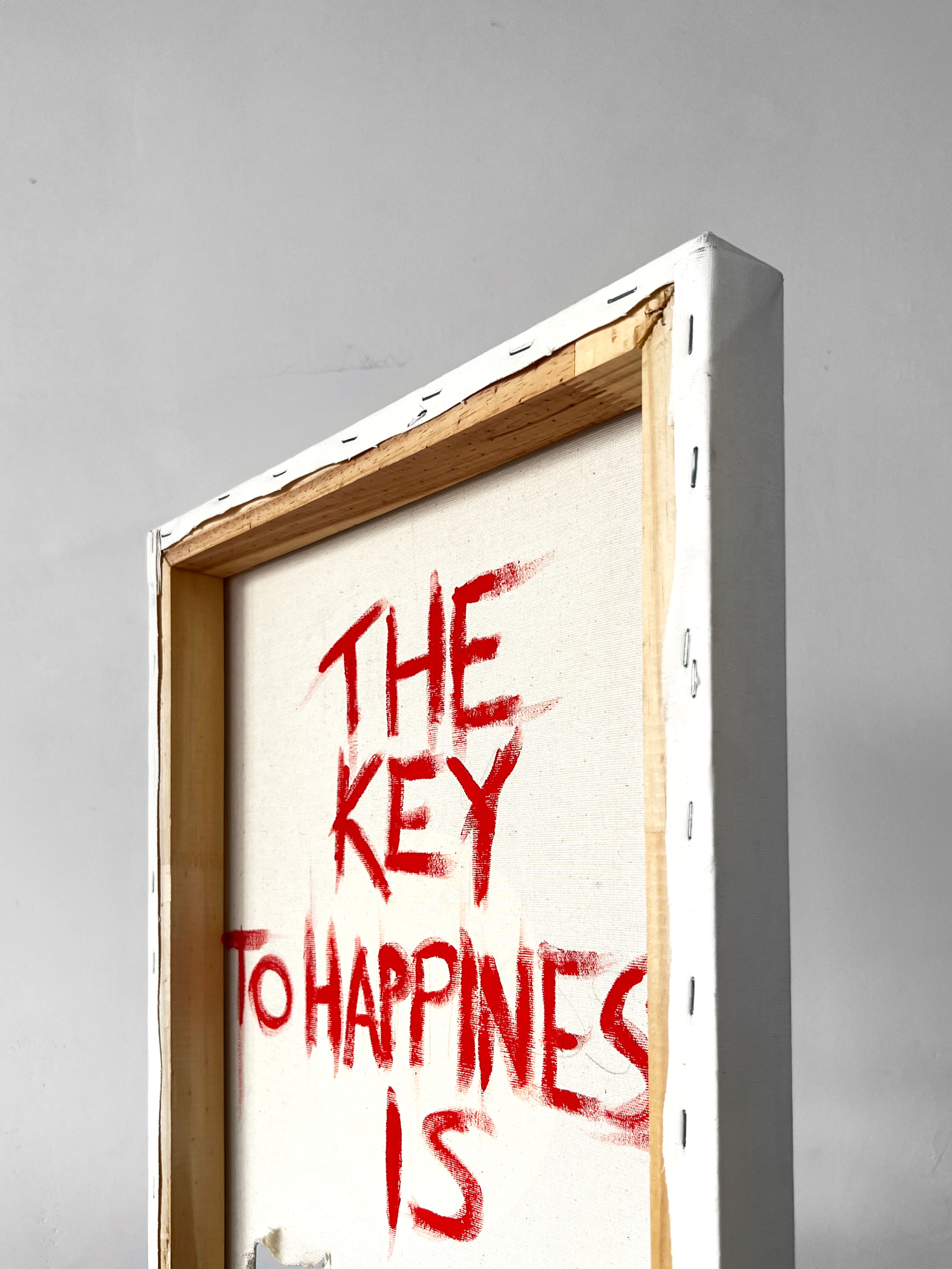 Quadro WTF is Happiness | Pintado à Mão