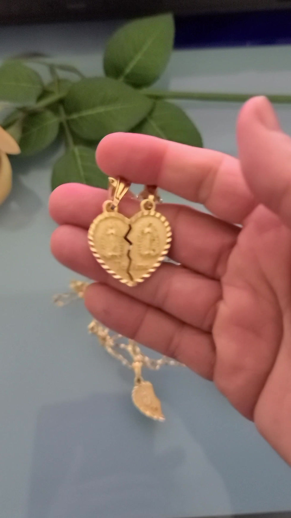 Miniatura: 14K  Gold Plated  "Guadalupe Virgin" Split and Not Split Necklace