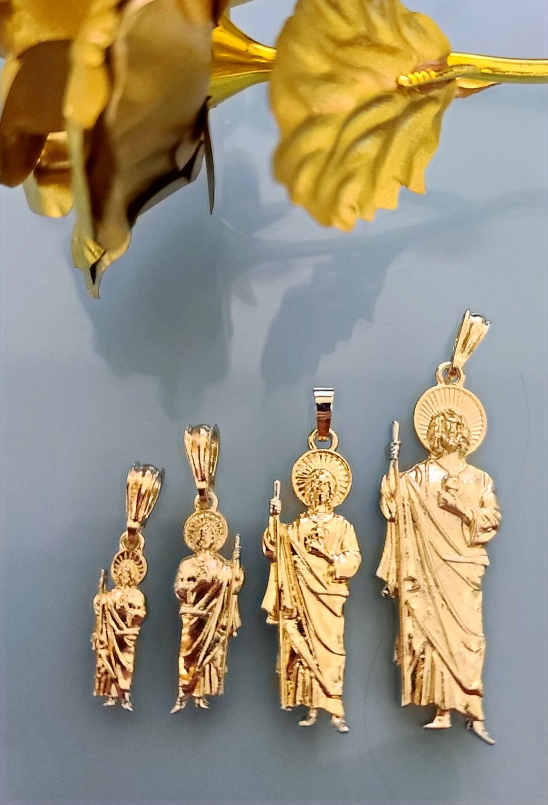 14k  Gold Plated St Jude Necklace  ~  Cadena de San Judas