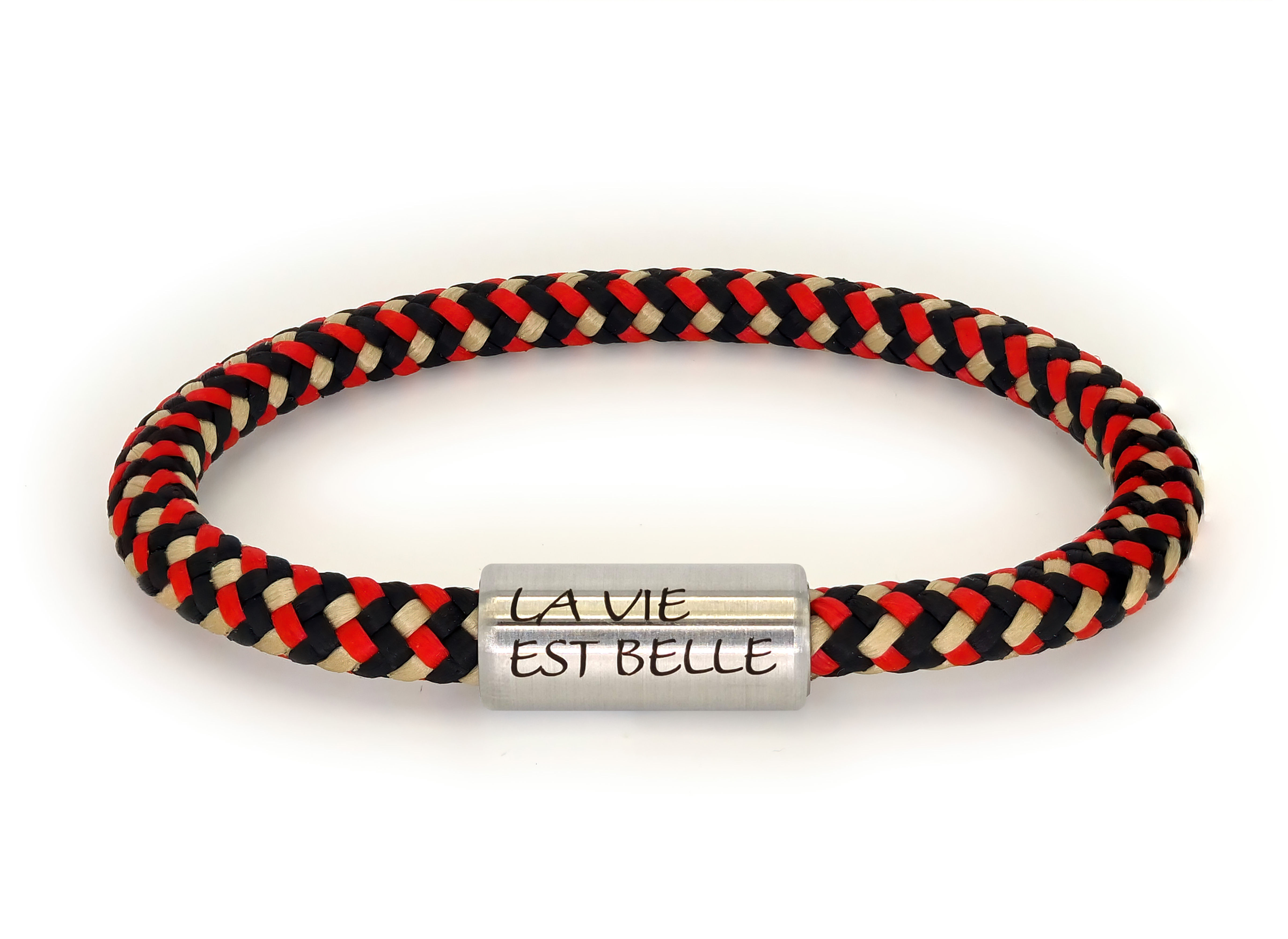 "Streunthal" schwarz rot beige "La vie est belle"