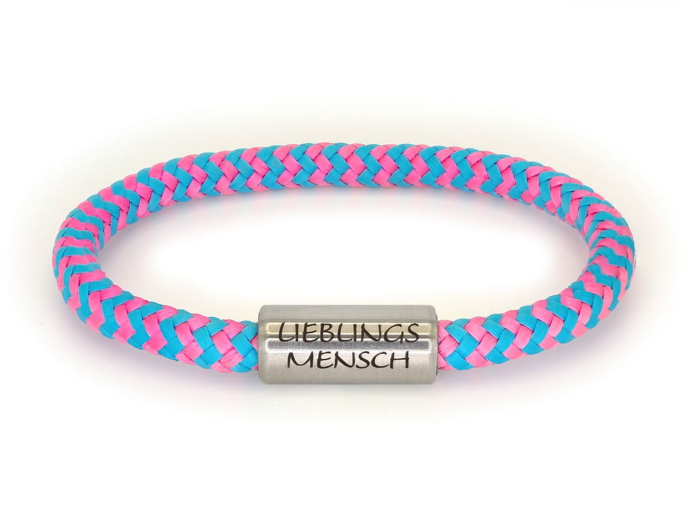 "Hay" rosa blau "Lieblingsmensch"