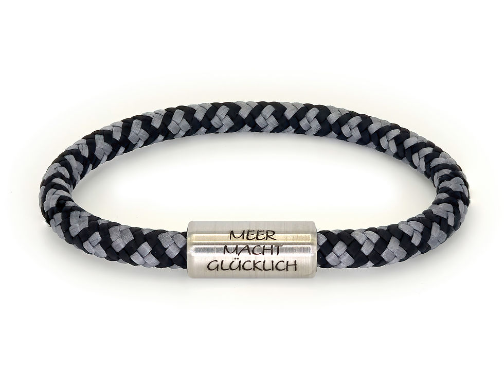 "Whyalla" schwarz grau "Meer macht glücklich"