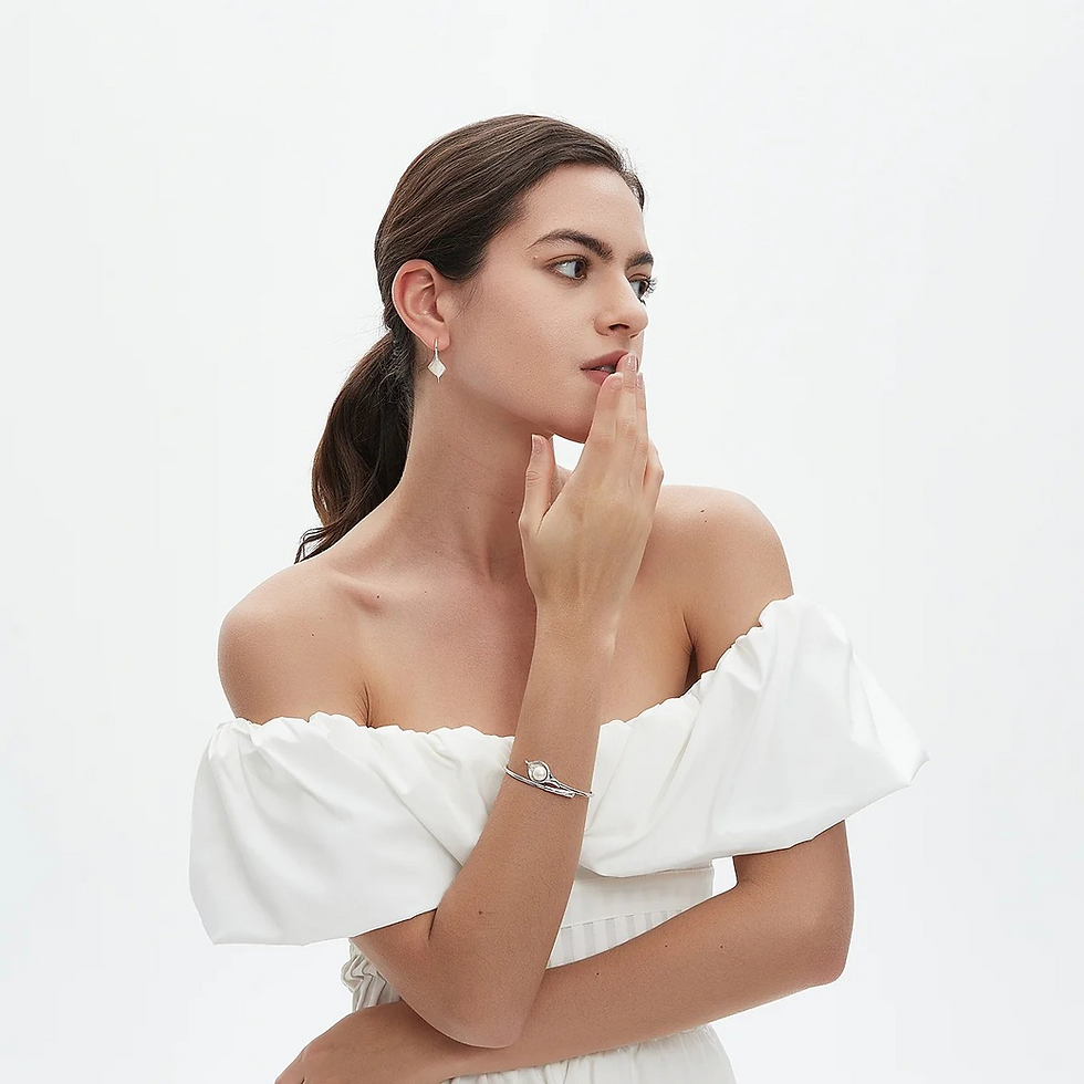Thumbnail: Peace Lily Drop Earrings