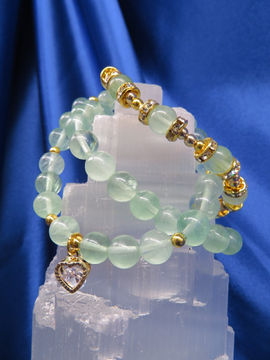 Bracelet #19 Green Fluorite Crystal Bracelet