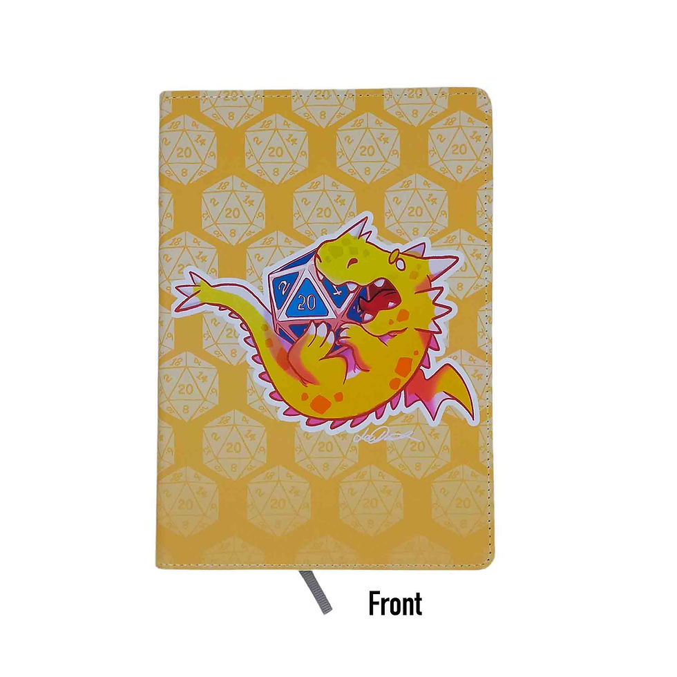 Thumbnail: Yellow Dice Dragon - DnD Character Book
