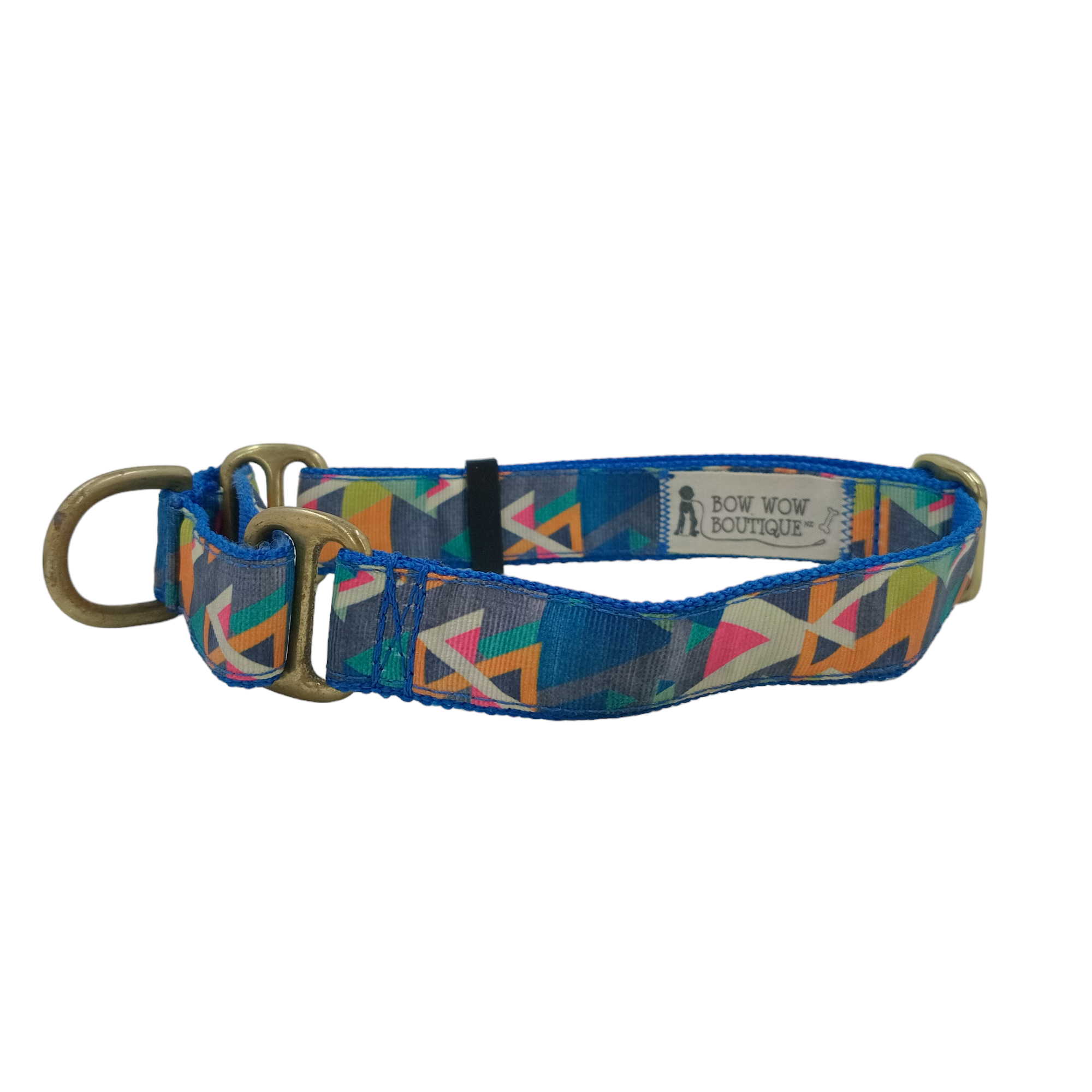 25mm wide Grey Geometic Shape Martingale Collar