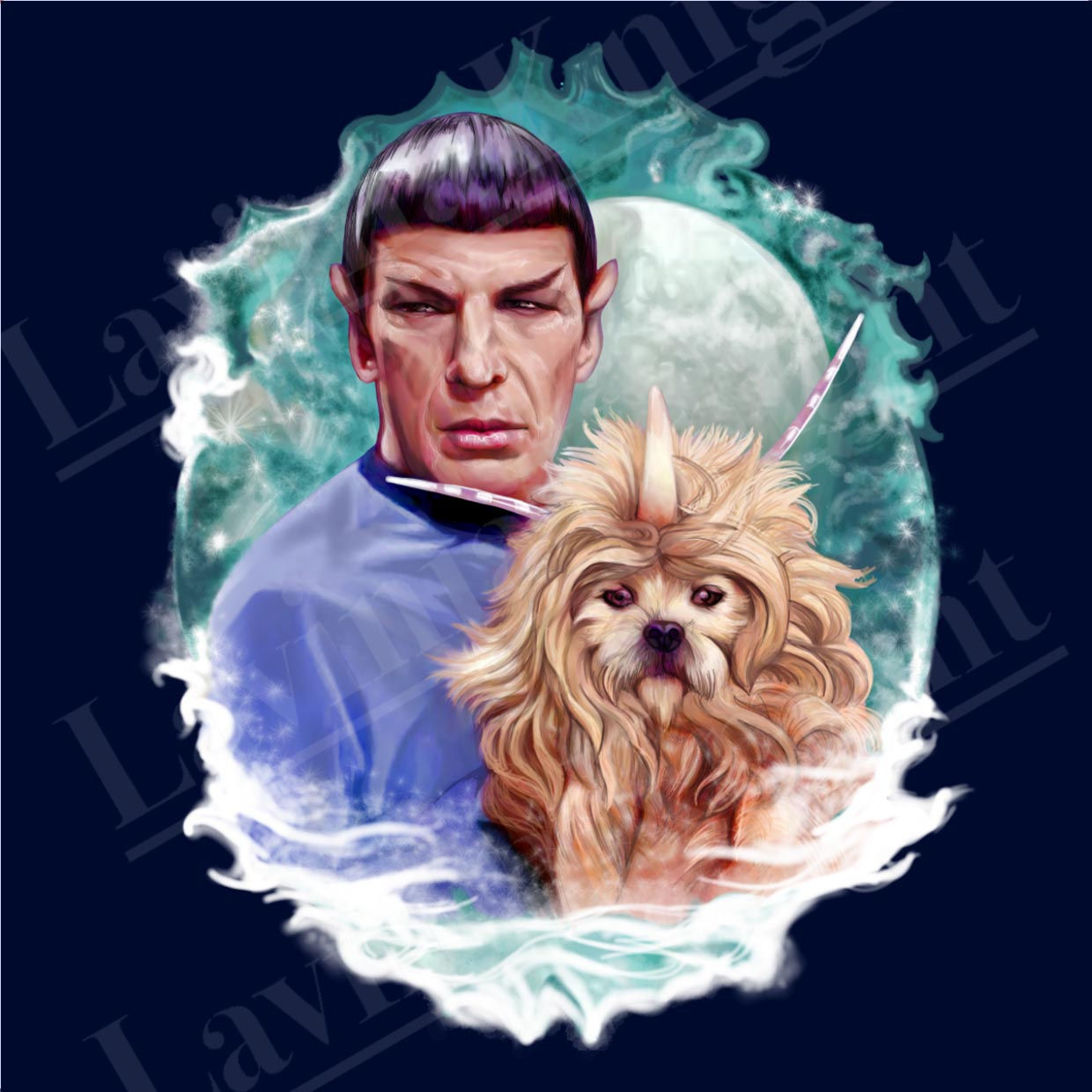 Spock & the Unicorn Dog Coaster