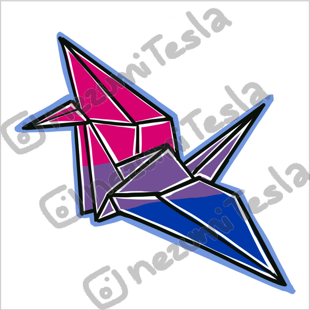 Bi Origami Crane Coaster