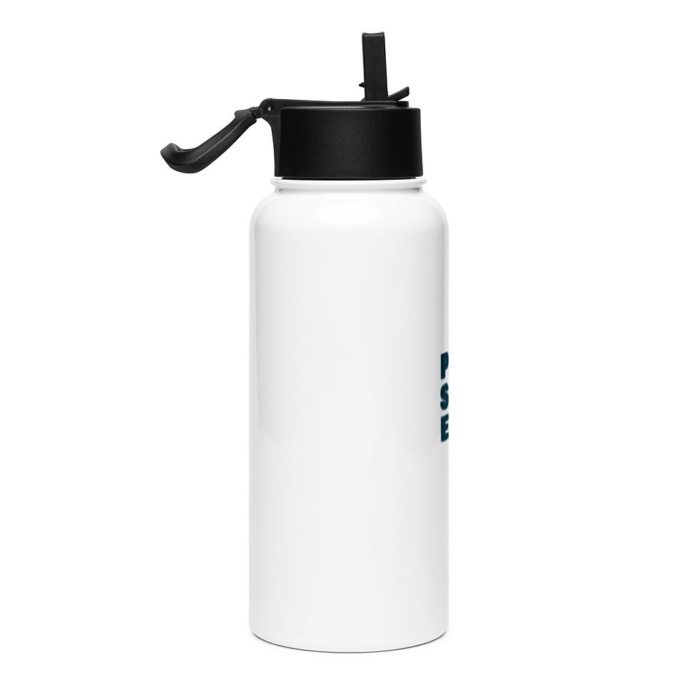 Thumbnail: Stainless steel water bottle with a straw lid