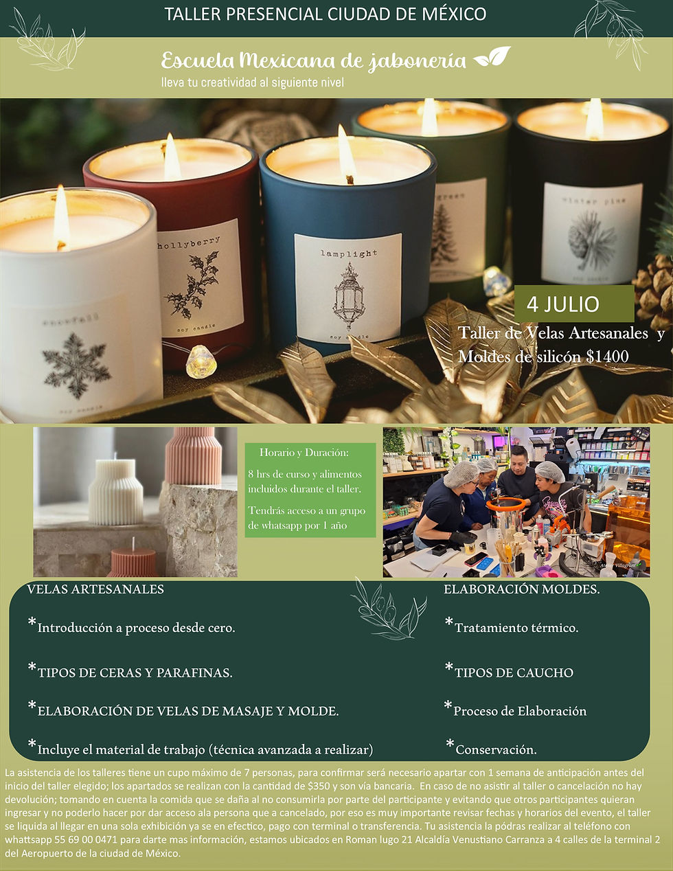 TALLER DE VELAS ARTESANALES Y MOLDES