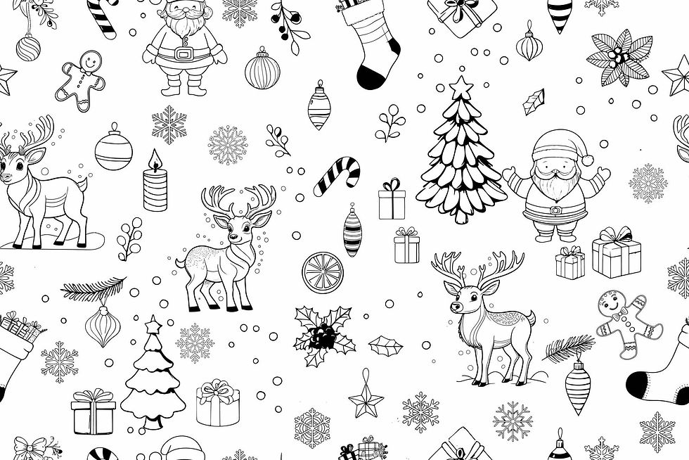 Thumbnail: Christmas 'Colour Me' Apron with 12 Washable Markers - Reversible