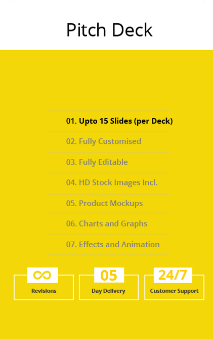 Pitch deck design package