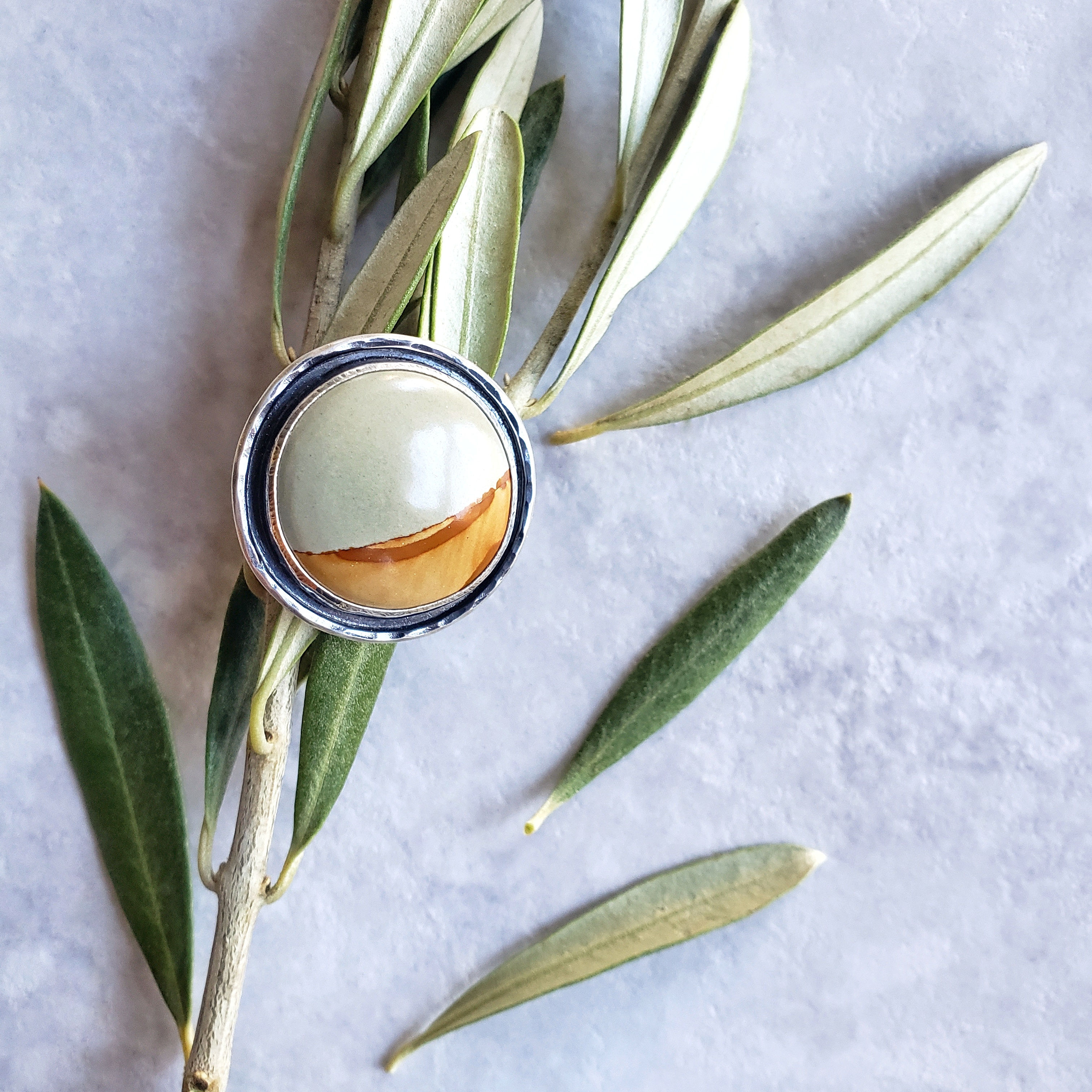 oregon picture jasper frame ring