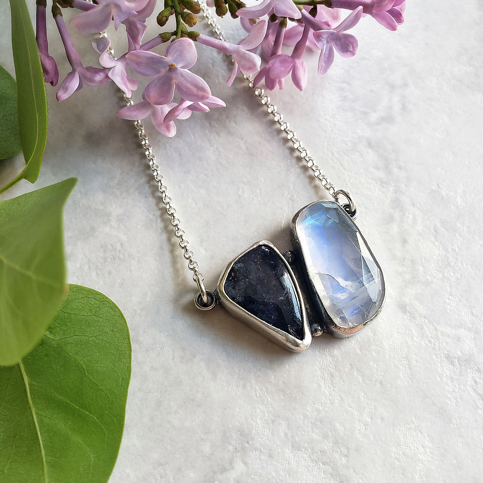 gem duo: iolite & moonstone