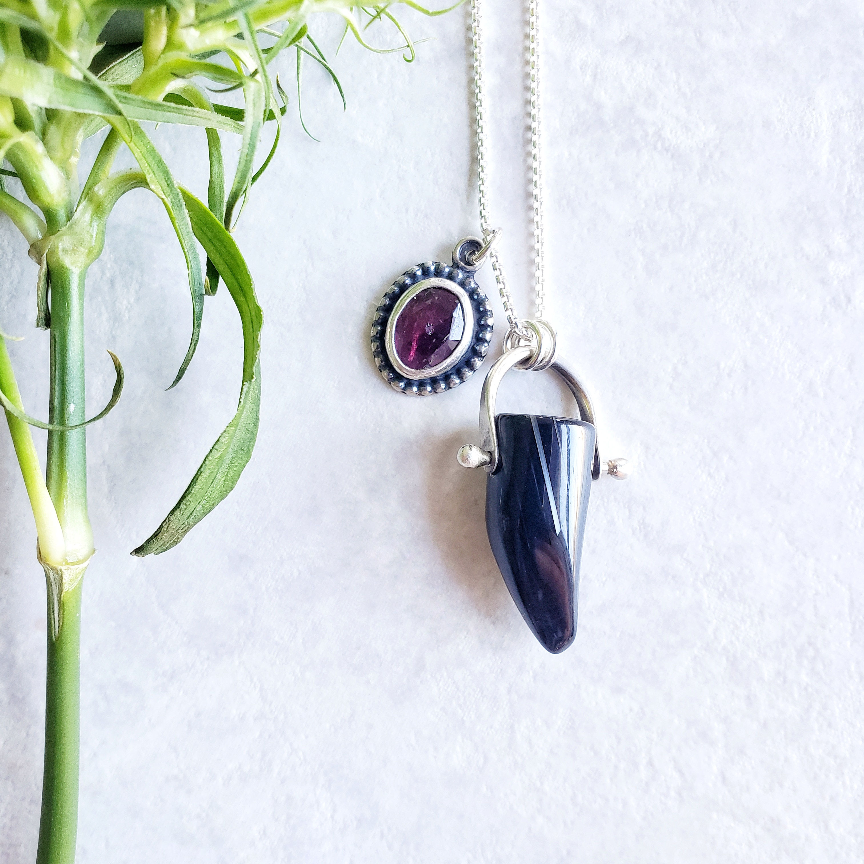 agate bear claw with pink tourmaline