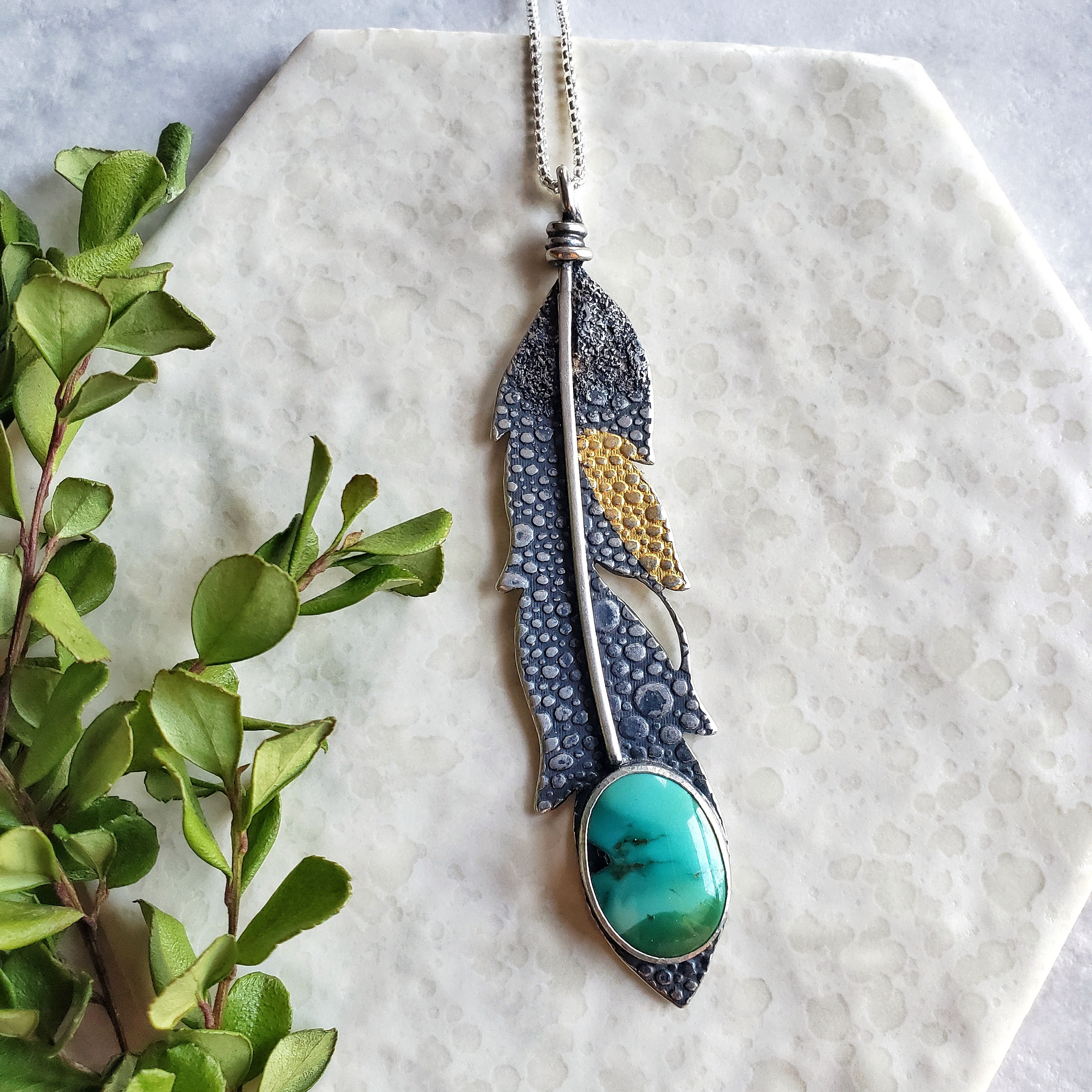 magic feather: turquoise
