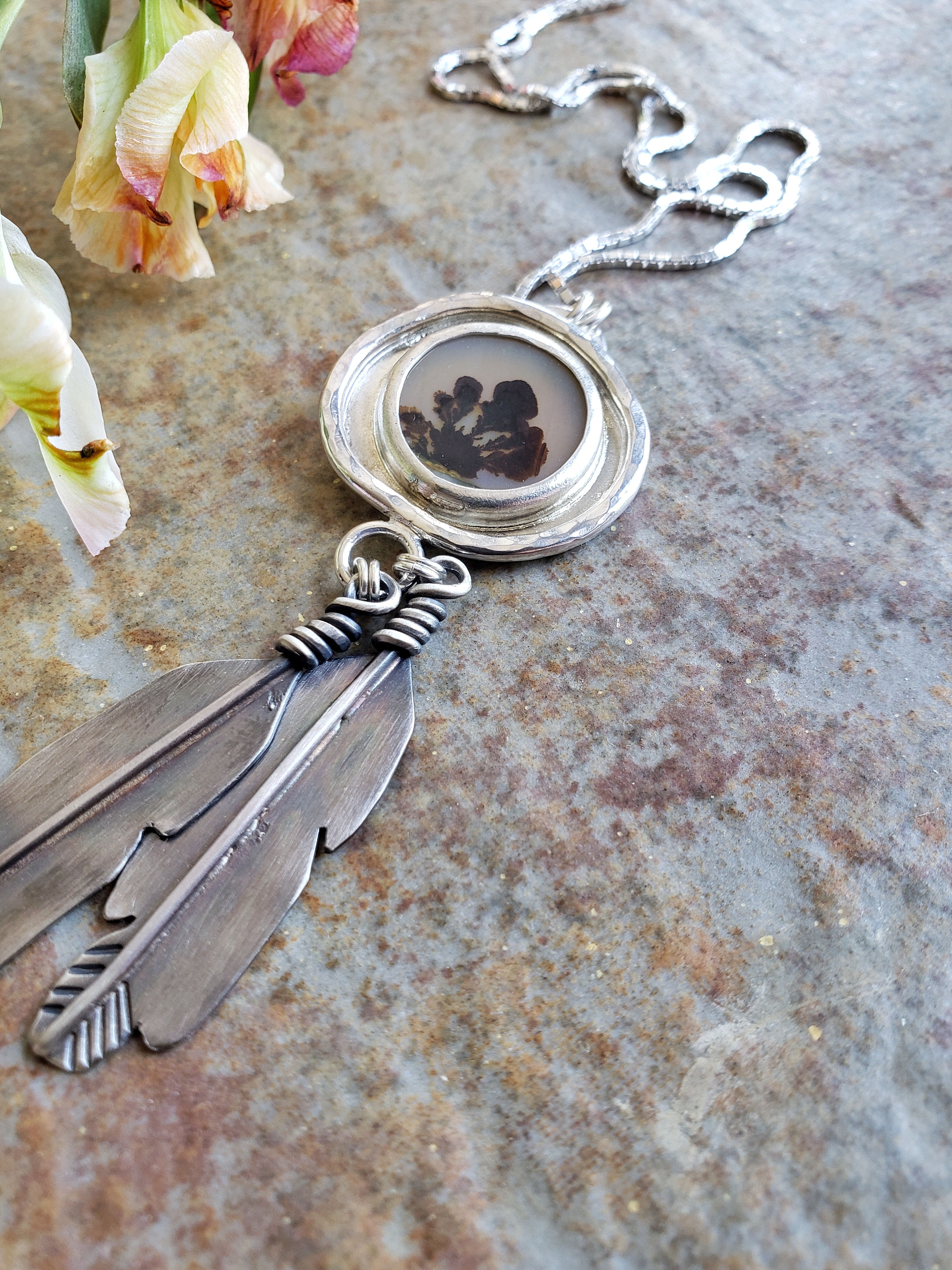 dendrite feather hoop: clarity