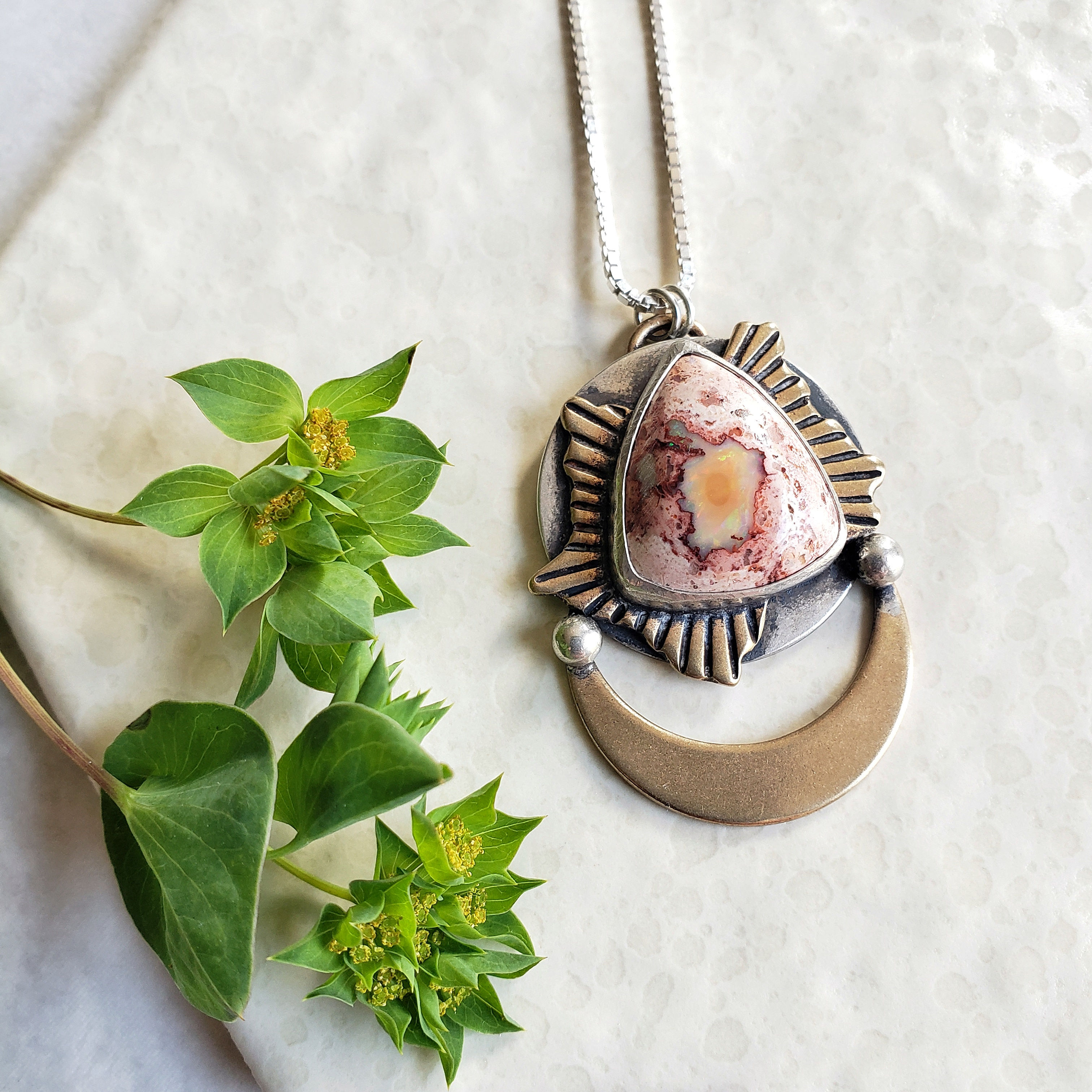 boulder opal rayed moon