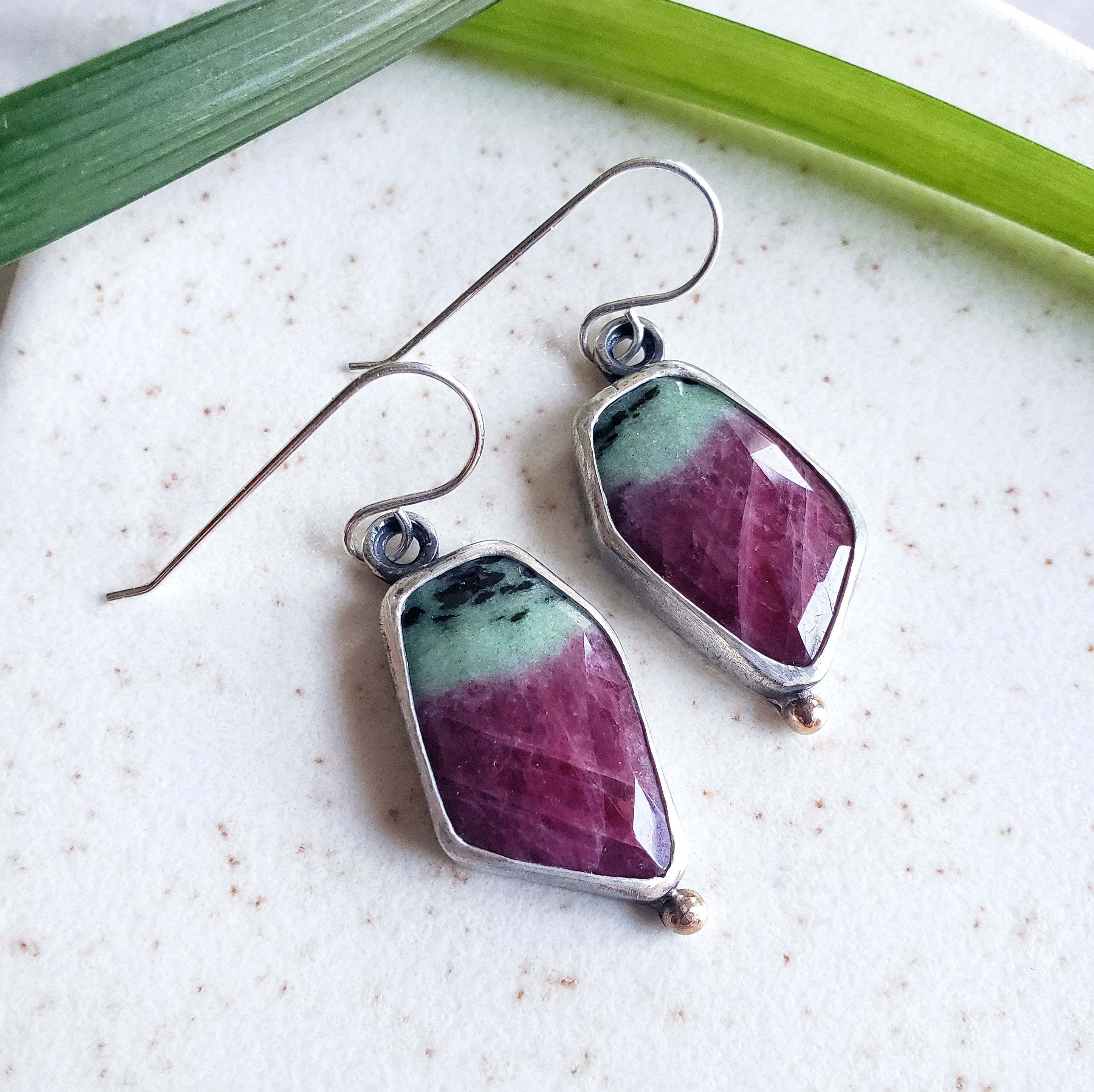 ruby in zoasite gold drops