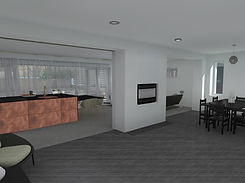 open plan kitchen-living concept