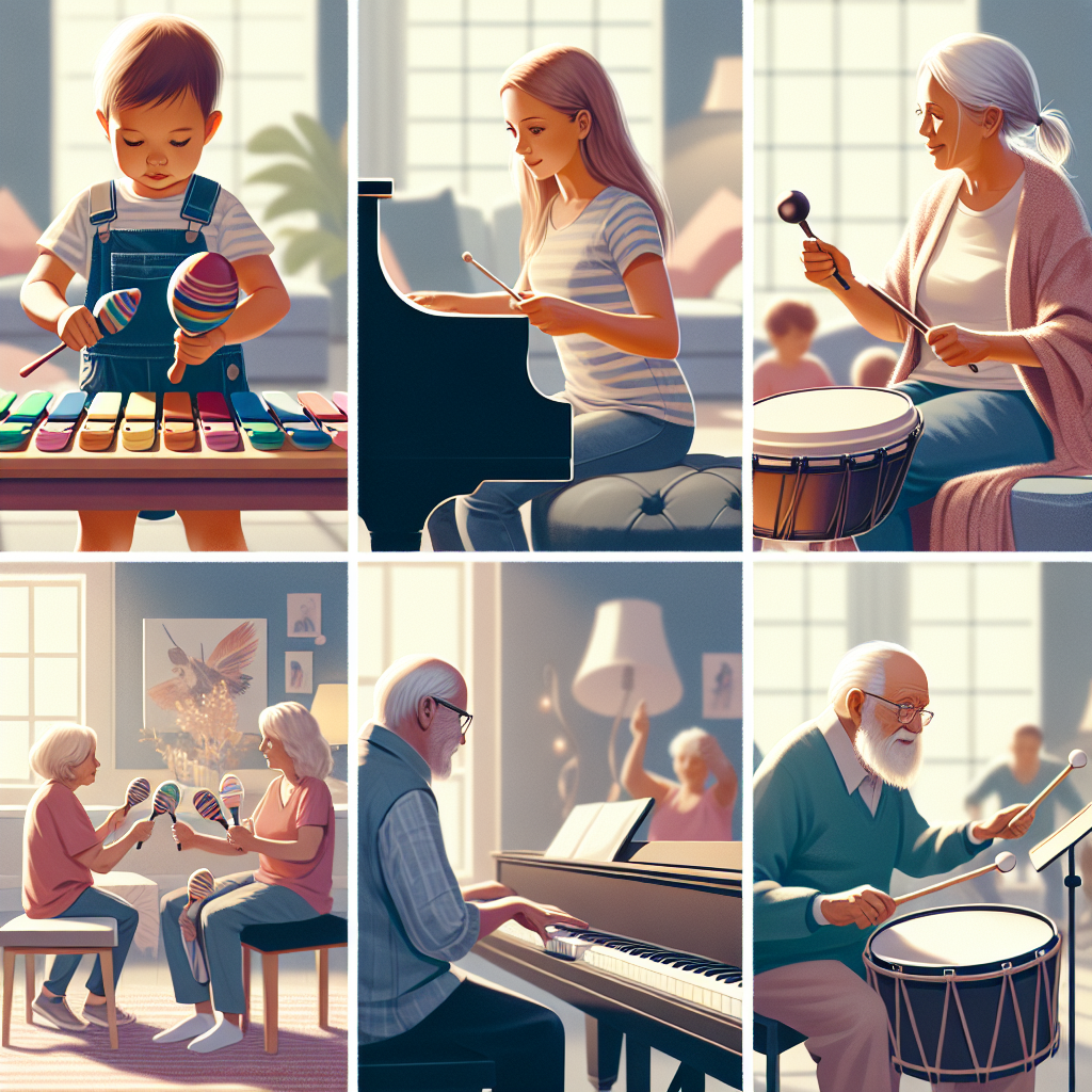 Middle-aged person enjoying music