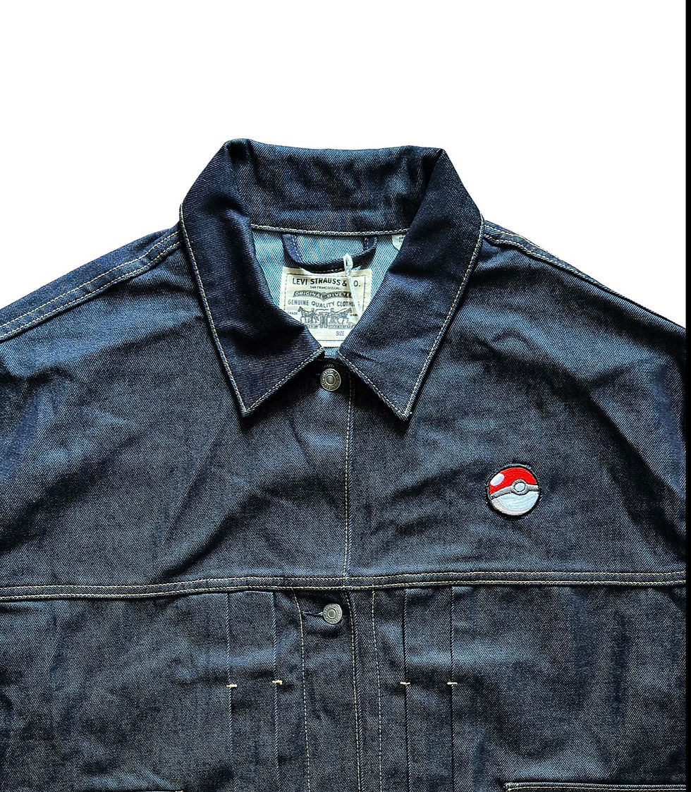 Thumbnail: Custom Embroidery on Levis Selvedge Denim Jacket “Infernape”