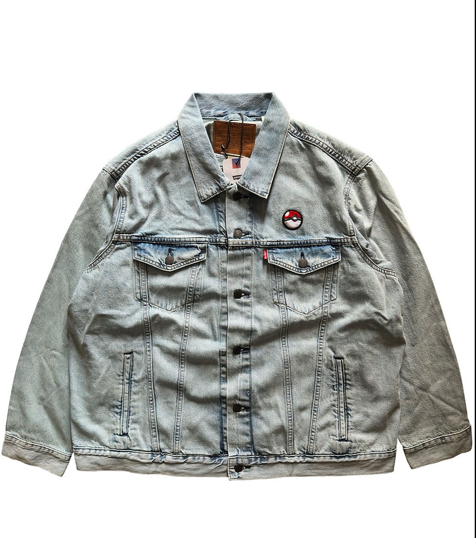 Thumbnail: Custom Embroidery on Levi’s Trucker “Shining Charizard”