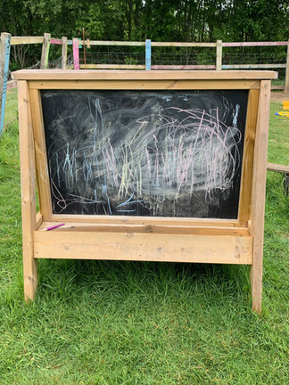 blackboard in nursery garden
