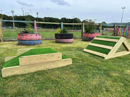 climbing frames in nursery garden