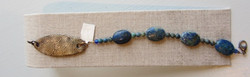 Stone beads w/ bronze clasp