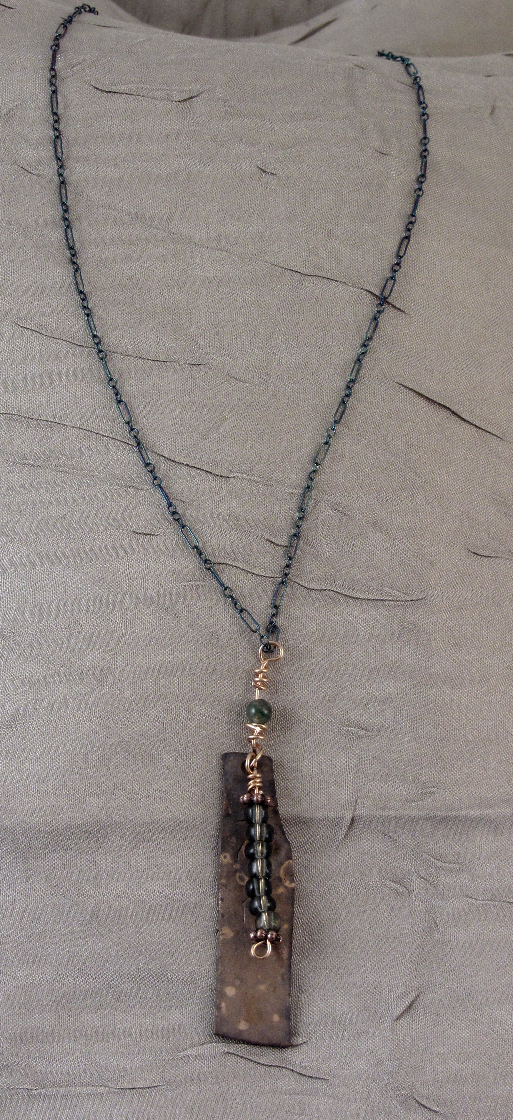 Bronze necklace w/ beads