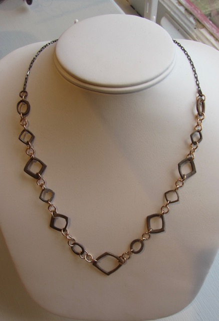 Bronze links w/ sterling chain