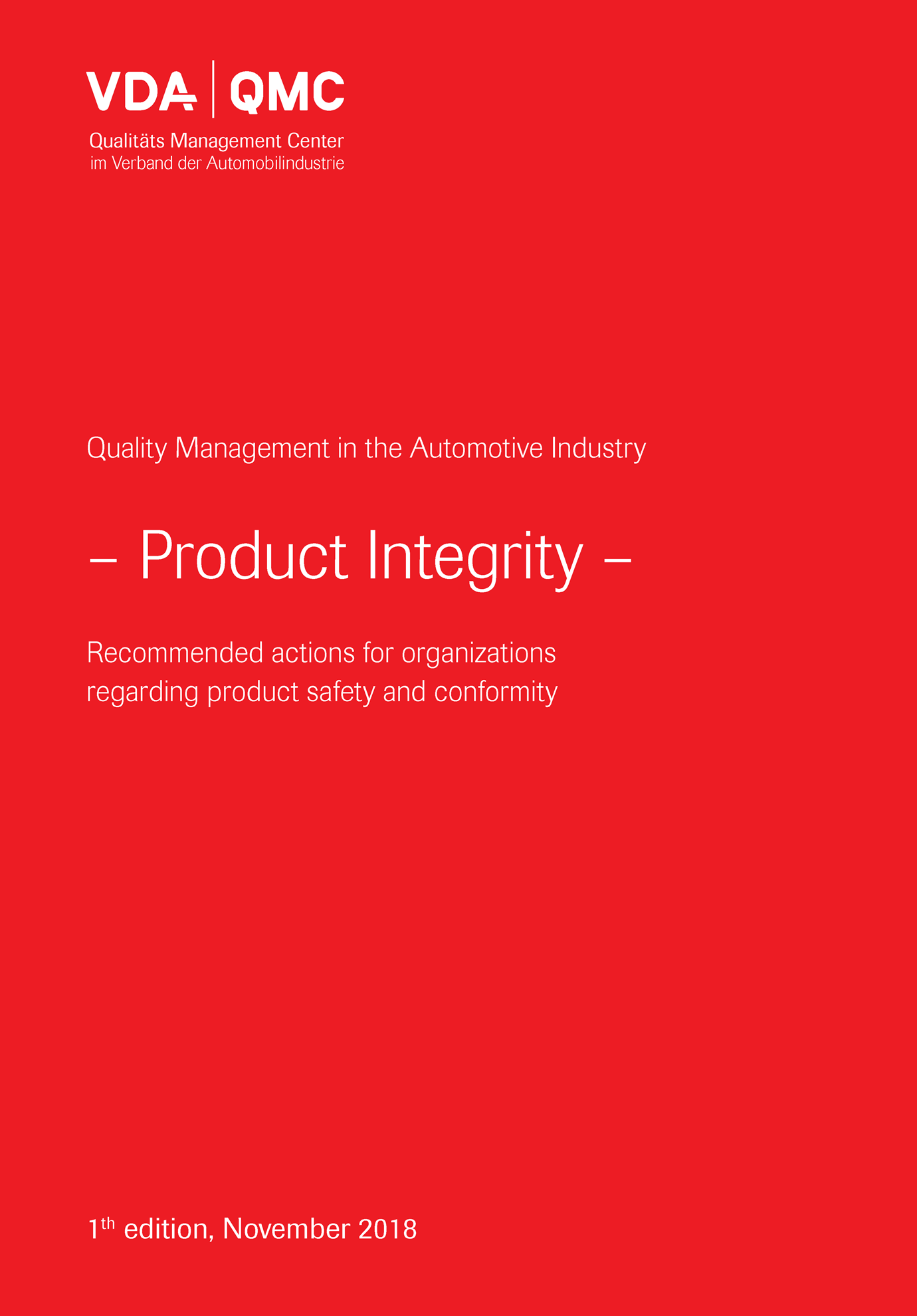 VDA Volume - Product Integrity