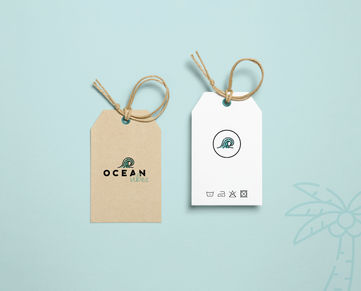 tag and label design brand development and logo placement