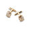 Thumbnail: Oval Small Gold Swarovski Cufflinks