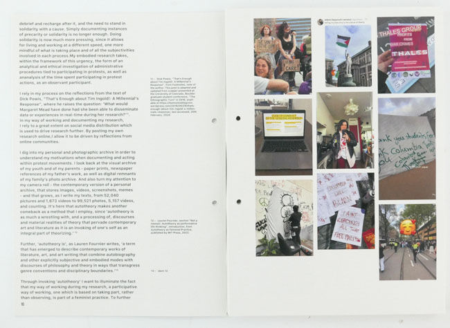 Standing, photographing,sitting,filmingl is a photo book by photographer Alina Lupu on protest for Palestine Self published by Amsterdam,2025