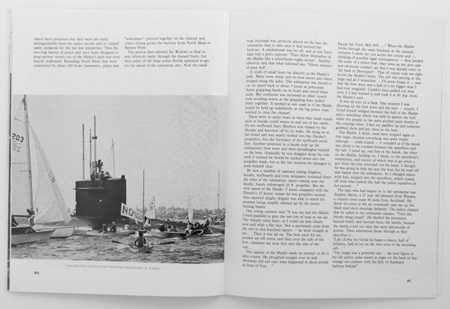 Peace Squadron: The sharp end of nuclear protest in New Zealand is a photo book by various photographers on antinuclear protest published by Graphic Publications Ltd. Auckland, New Zealand,1986