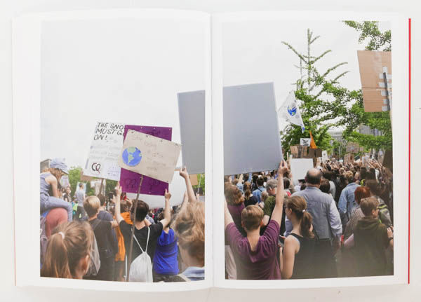 Wir sind hier, wir sind laut: Fridays for Future is a photo book by photographer Andrea Baumgartl on protest in Berlin published by Kerber Verlag, Bielefeld, Germany,2020