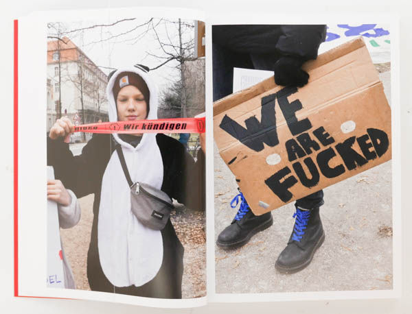 Wir sind hier, wir sind laut: Fridays for Future is a photo book by photographer Andrea Baumgartl on protest in Berlin published by Kerber Verlag, Bielefeld, Germany,2020