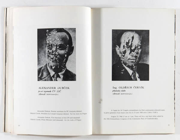 La fuite en avant de Moscou. Invasion de la Tchécoslovaqiue en Août '68 is a photo book by various photographers on Czech revolution published by Force Ouvrière Informations, Paris, France,1972