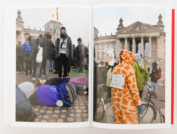 Wir sind hier, wir sind laut: Fridays for Future is a photo book by photographer Andrea Baumgartl on protest in Berlin published by Kerber Verlag, Bielefeld, Germany,2020